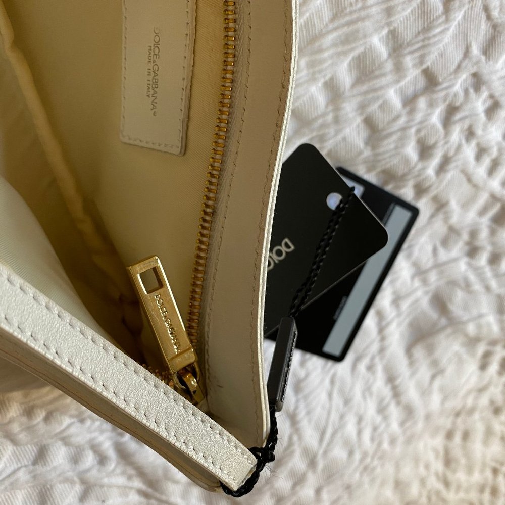 DOLCE & GABBANA white leather mini shoulder bag - Picture 5 of 14